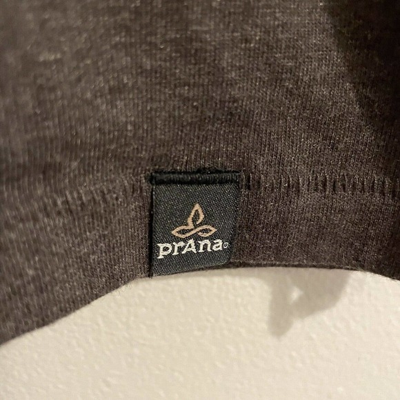 PrAna Shirt Size XL Grey Marco Polo Short Sleeve Pocket Cotton Blend Bas… - Picture 3 of 7